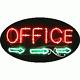 BRAND NEW OFFICE 30x17 OVAL ARROW LOGO REAL NEON SIGN withCUSTOM OPTIONS 14056