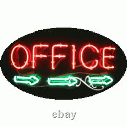 BRAND NEW OFFICE 30x17 OVAL ARROW LOGO REAL NEON SIGN withCUSTOM OPTIONS 14056