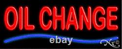 BRAND NEW OIL CHANGE 32x13 withUNDERLINE REAL NEON SIGN withCUSTOM OPTIONS 10591
