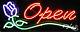 BRAND NEW OPEN 32x13 WithLOGO REAL NEON SIGN withCUSTOM OPTIONS 10433