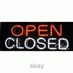 BRAND NEW OPEN & CLOSED 32x13 REAL NEON SIGN withCUSTOM OPTIONS 10269