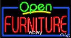 BRAND NEW OPEN FURNITURE 37x20x3 BORDER REAL NEON SIGN WithCUSTOM OPTIONS 15504