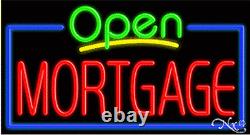 BRAND NEW OPEN MORTGAGE 37x20 REAL NEON BUSINESS SIGN WithCUSTOM OPTIONS 15537