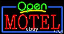 BRAND NEW OPEN MOTEL 37x20 REAL NEON BUSINESS SIGN WithCUSTOM OPTIONS 15538