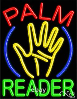 BRAND NEW PALM READER 31x24 WithLOGO REAL NEON SIGN withCUSTOM OPTIONS 11125
