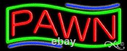 BRAND NEW PAWN 32x13 WithBORDER REAL NEON SIGN withCUSTOM OPTIONS 10865