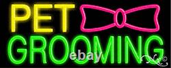 BRAND NEW PET GROOMING 32x13x3 WithLOGO REAL NEON SIGN withCUSTOM OPTIONS 10106