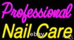 BRAND NEW PROFESSIONAL NAIL CARE 37x20x3 REAL NEON SIGN withCUSTOM OPTIONS 10358