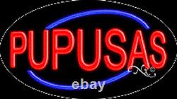 BRAND NEW PUPUSAS 30x17 OVAL BORDER REAL NEON SIGN withCUSTOM OPTIONS 14120