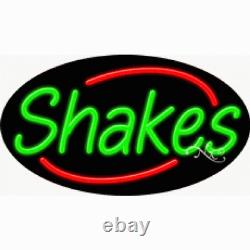 BRAND NEW SHAKES 30x17 OVAL BORDER REAL NEON SIGN WithCUSTOM OPTIONS 14642