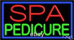 BRAND NEW SPA PEDICURE 37x20x3 WithBORDER REAL NEON SIGN withCUSTOM OPTIONS 11113