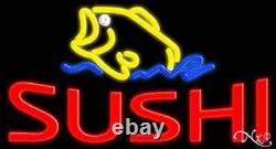 BRAND NEW SUSHI 37x20x3 WithLOGO REAL NEON SIGN withCUSTOM OPTIONS 10703
