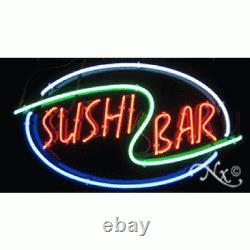 BRAND NEW SUSHI BAR 37x20 WithLOGO BORDER REAL NEON SIGN withCUSTOM OPTIONS 10705