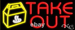 BRAND NEW TAKE OUT 32x13 WithLOGO REAL NEON SIGN withCUSTOM OPTIONS 10914