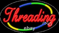 BRAND NEW THREADING 30x17 OVAL BORDER REAL NEON SIGN WithCUSTOM OPTIONS 14608