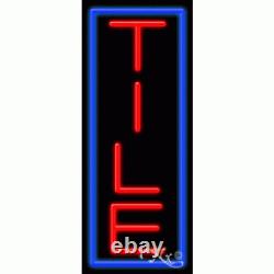 BRAND NEW TILE 32x13 VERTICAL BORDER REAL NEON SIGN WithCUSTOM OPTIONS 11637
