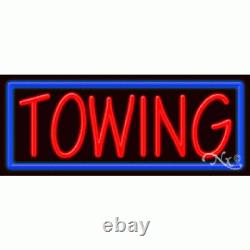 BRAND NEW TOWING 32x13 BORDER REAL NEON SIGN withCUSTOM OPTIONS 11493