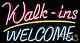 BRAND NEW WALK-INS WELCOME 37x20 UNDERLINED REAL NEON withCUSTOM OPTIONS 10357