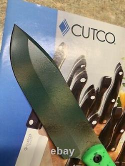 CUTCO KA-BAR 5726 Outdoorsman Hunting Knife Custom Neon Green Handle