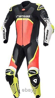 GP Tech V4 Motorcycle Racing Leather One Piece Suit Brand New Mens's All Sizes